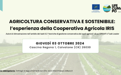 Agricoltura conservativa e sostenibile: l’esperienza della Cooperativa Agricola IRIS. Il 3 ottobre a Calvatone